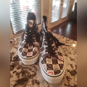 Vans Sk8-Hi Tapered Love Letters Black/True White M 9  WMNS 10.5 sneakers